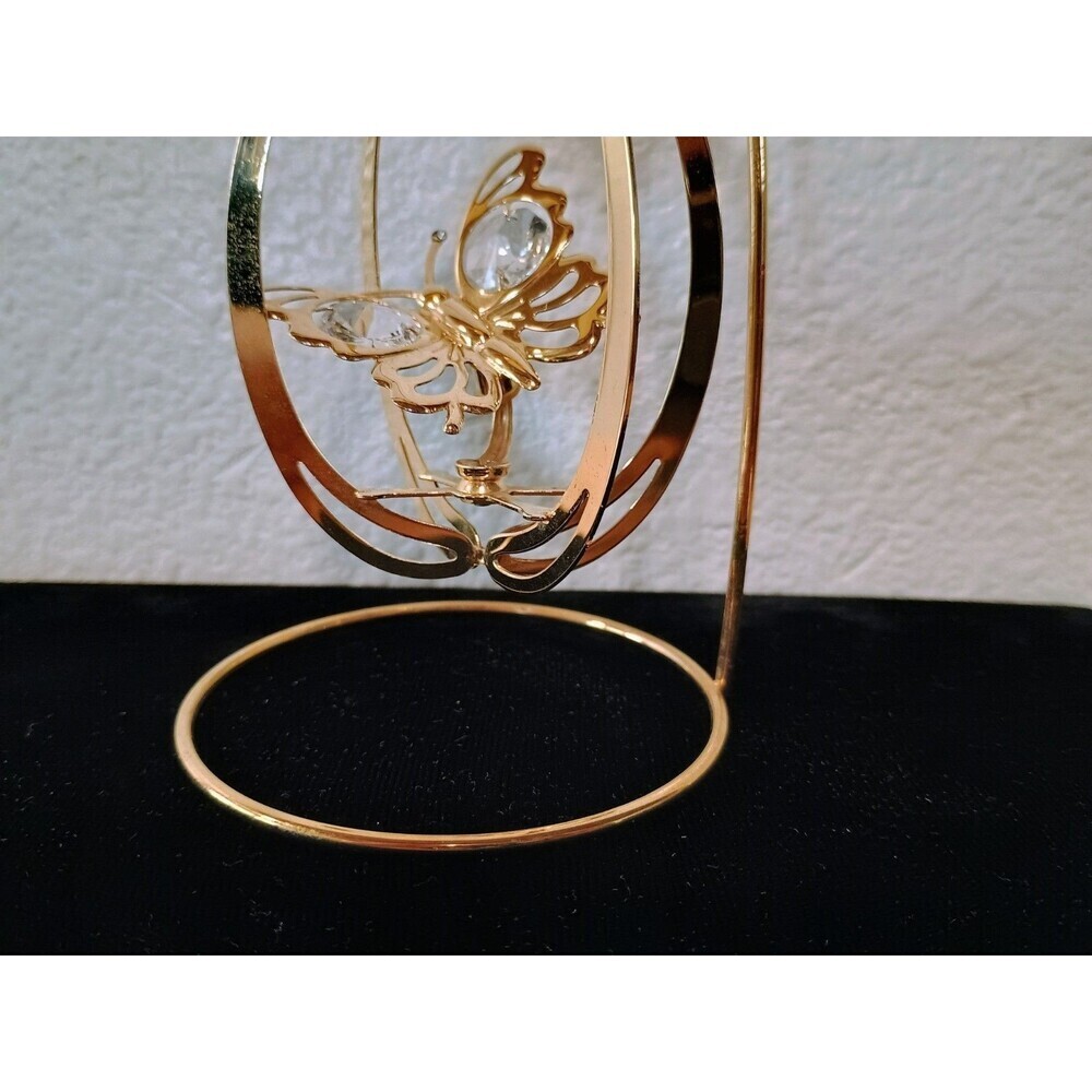 Mascot INC USA 24k Gold Plated Austria Crystal Butterfly Hanging - Picture 5 of 9
